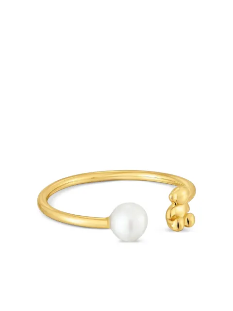 TOUS anillo Bold Bear en oro amarillo de 18kt con perla