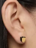 TOUS 18K yellow gold Tulip onix earrings