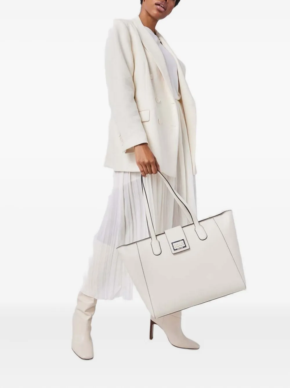 Tous Funny Logo-plaque Tote Bag In Neutral