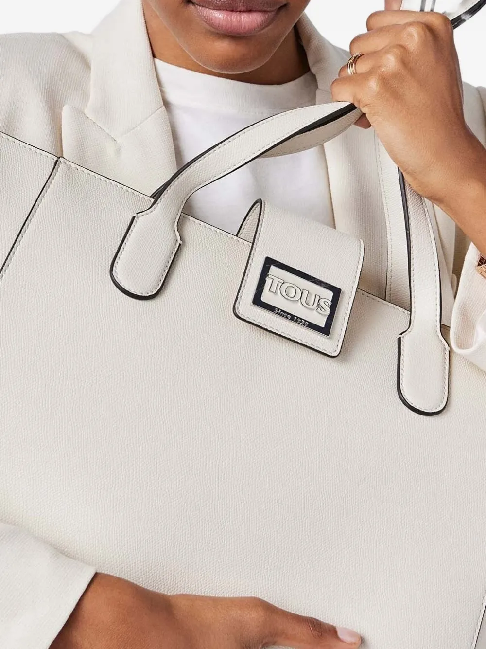 Tous Funny Logo-plaque Tote Bag In Neutral