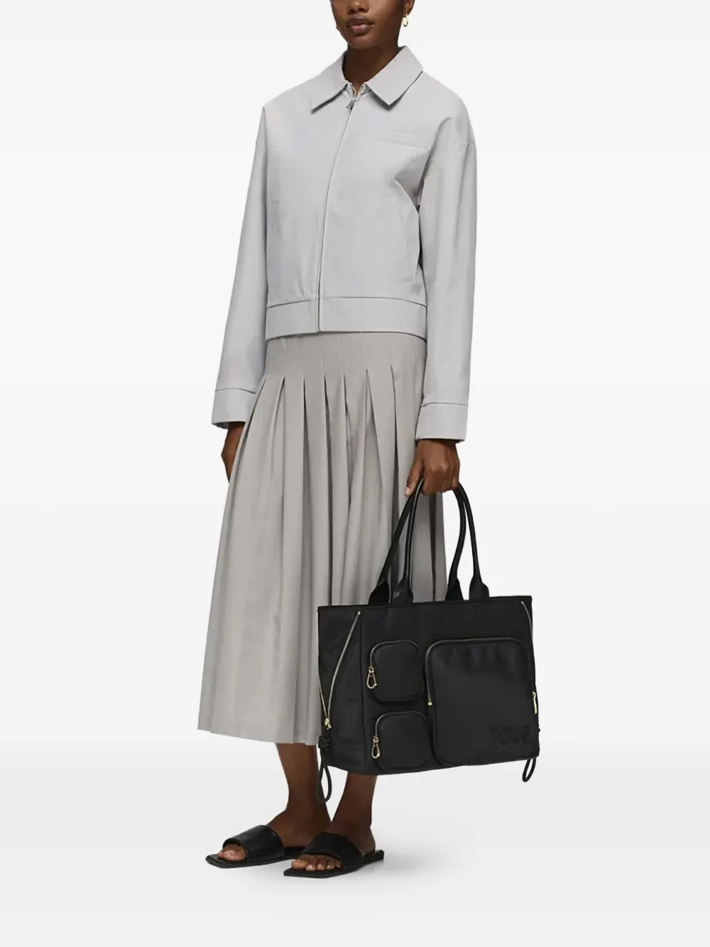 TOUS Roomy zip-pocket tote bag - Zwart