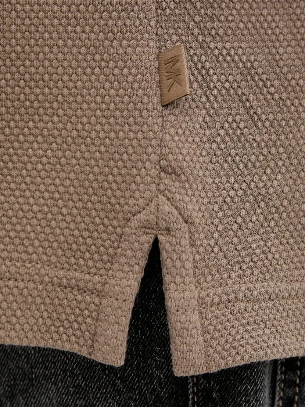 Michael Kors textured-weave polo shirt Bruin