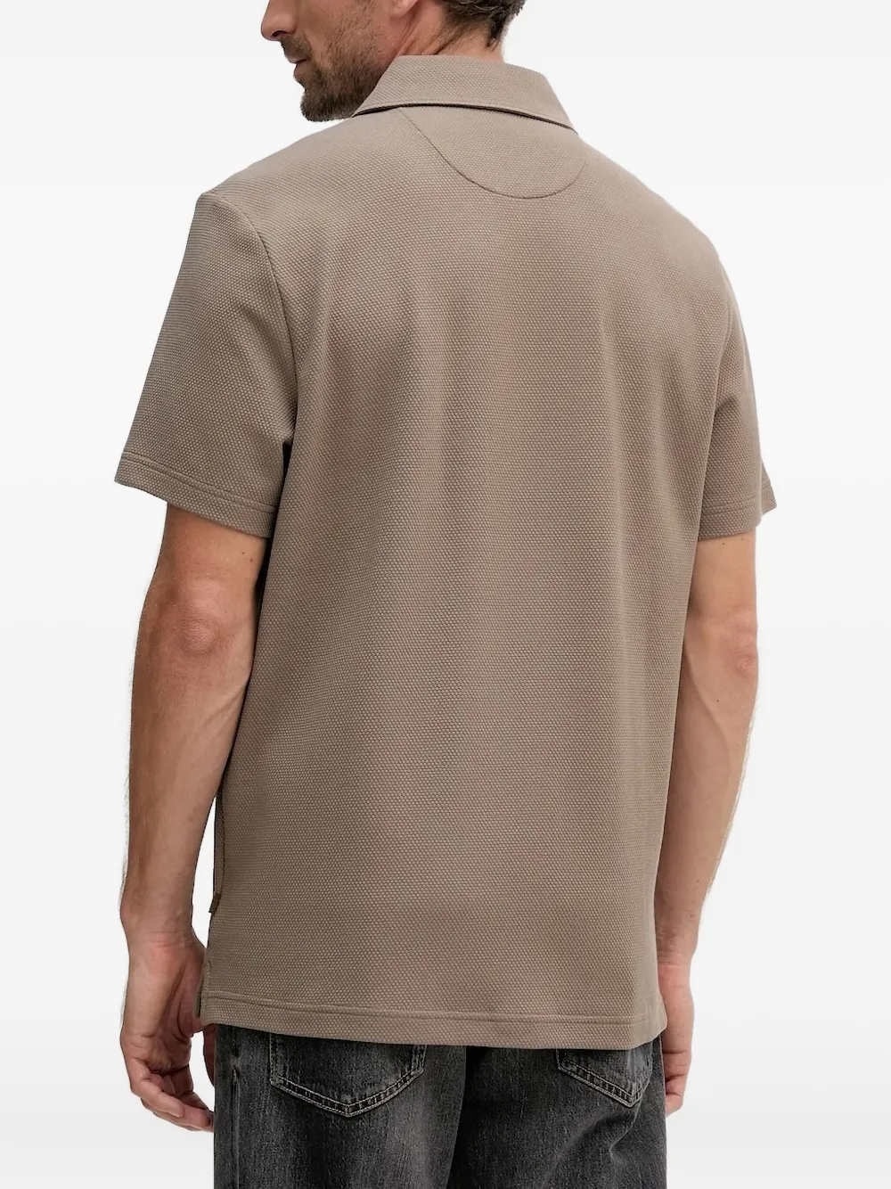 Michael Kors Poloshirt met geweven textuur - Bruin