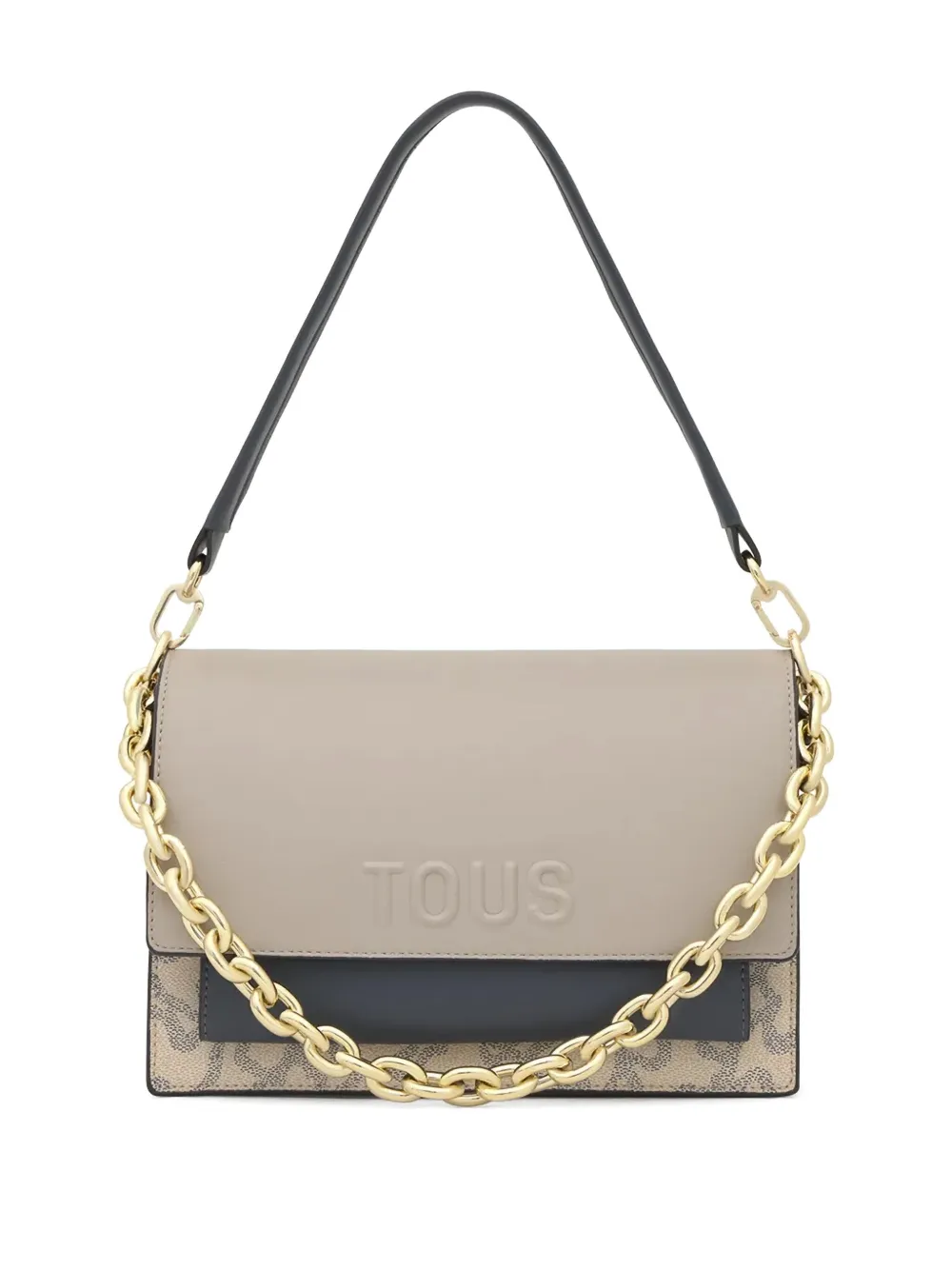 Tous Chain-strap Embossed-logo Shoulder Bag In Neutral