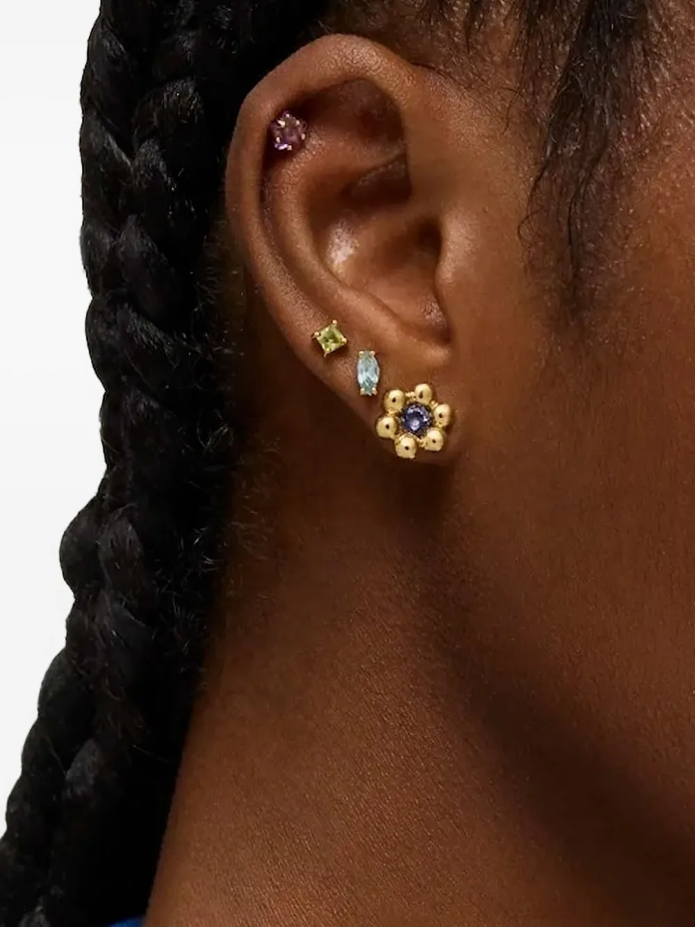 Tous Sugar Party Flower-embellished Stud Earrings In Gold