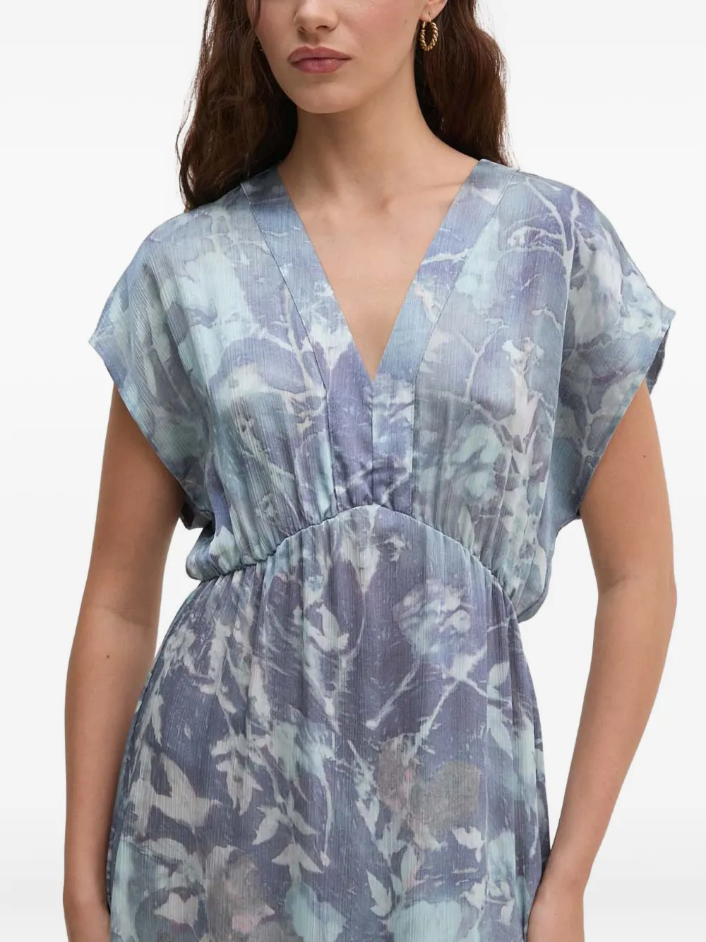 Sandro Ferrone Jurk met bloemenprint Blauw