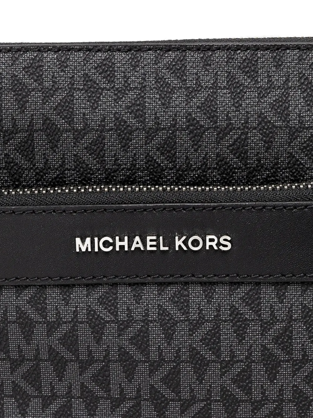 Michael Kors Hudson monogram messenger bag Zwart