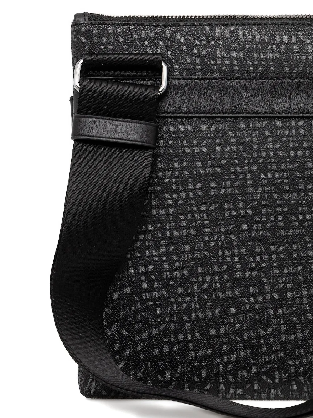 Michael Kors Hudson monogram messenger bag Zwart
