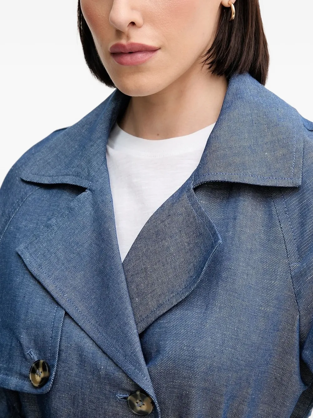 Sisley Trenchcoat met ceintuur Blauw