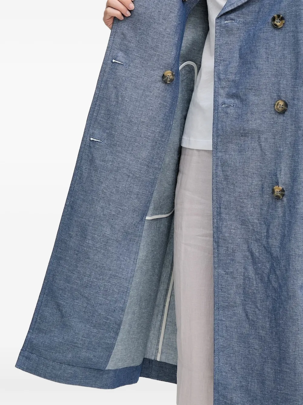 Sisley Trenchcoat met ceintuur Blauw
