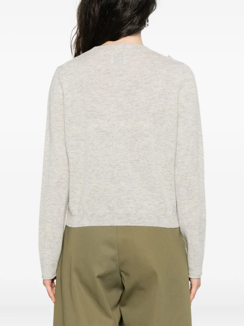 Allude Vest verfraaid met bloemen Grijs