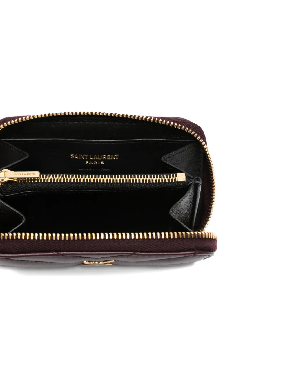 Saint Laurent Gewatteerde portemonnee Rood