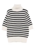 Allude stripe turtleneck sweater - Neutrals