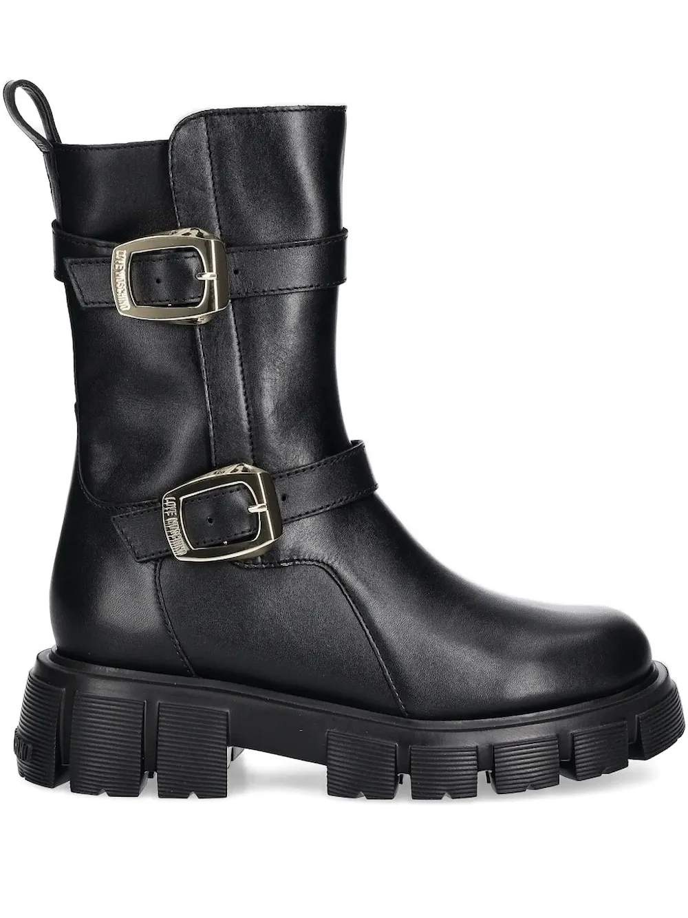 Love Moschino buckle-detail platform boots Black