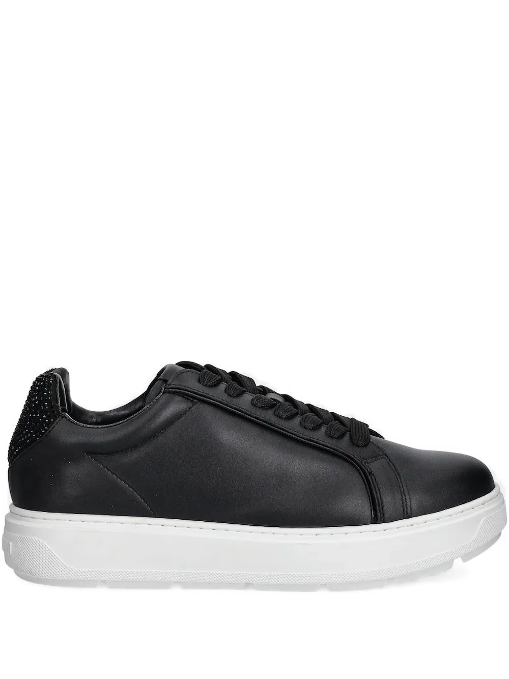 Love Moschino embellished lace-up sneakers Black