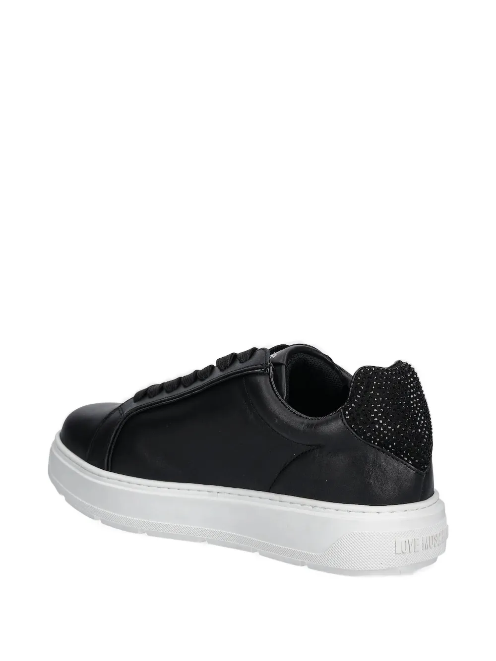 Love Moschino embellished lace-up sneakers Black
