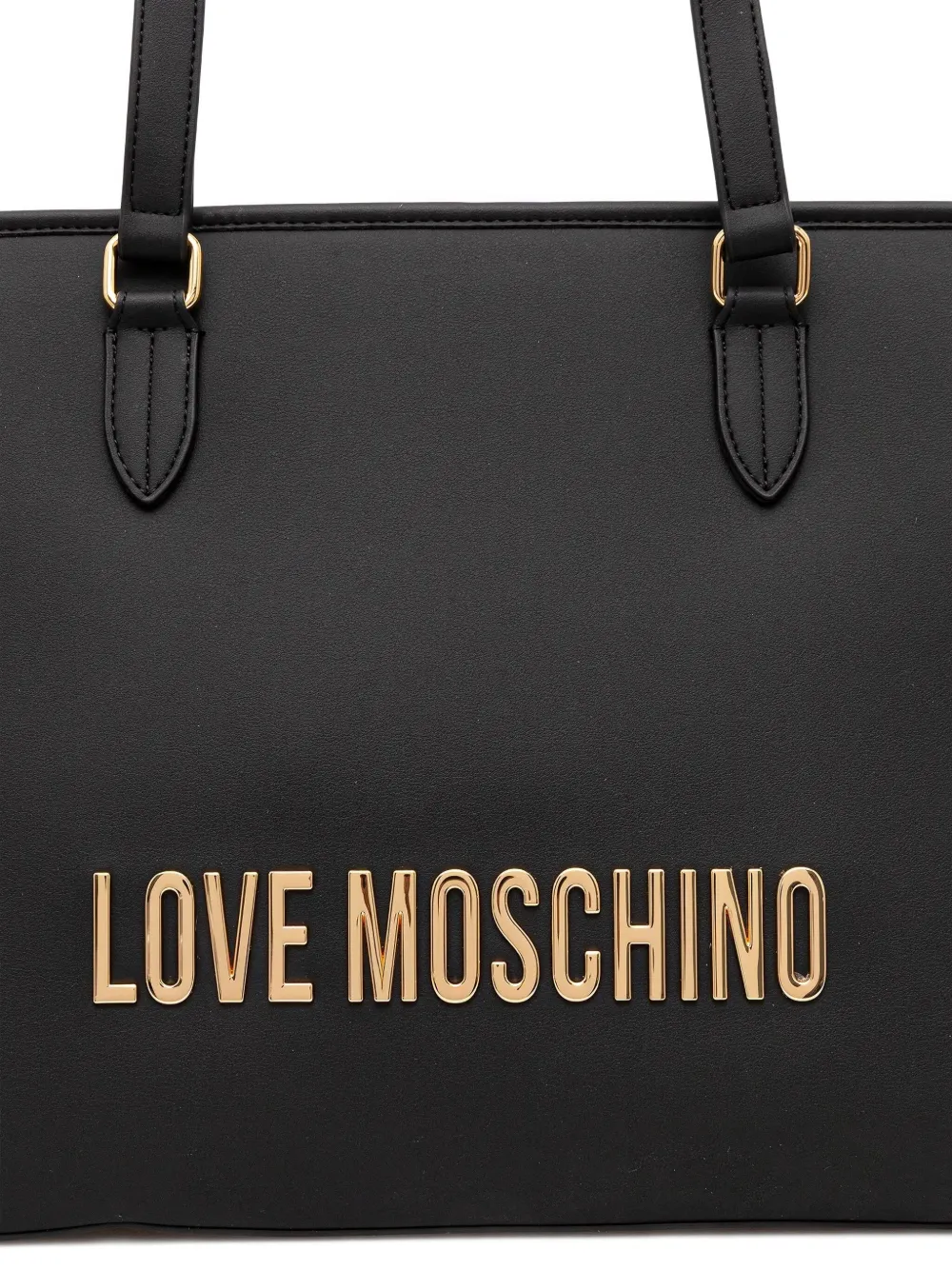 Love Moschino Shopper met logoplakkaat Zwart