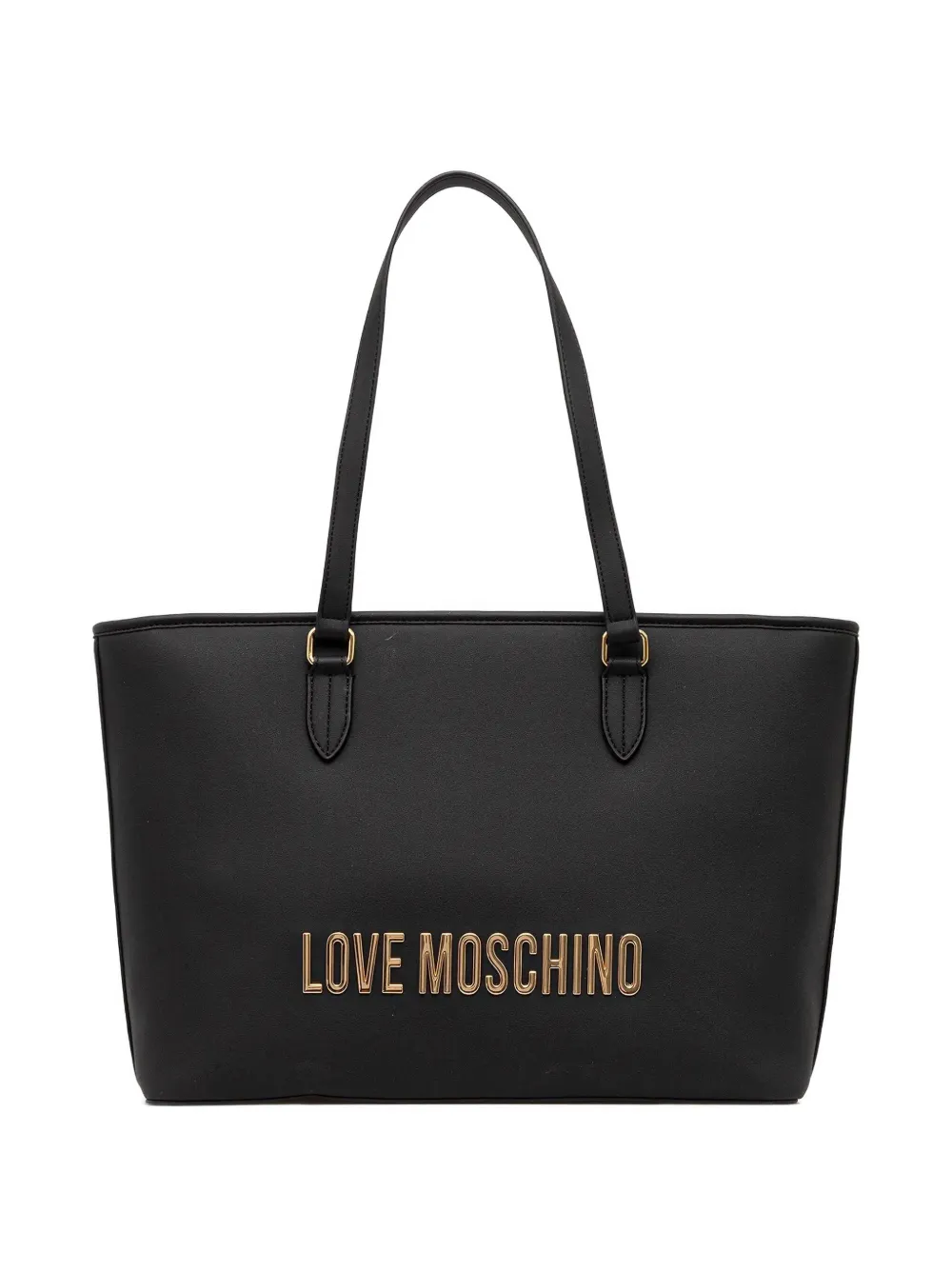 Love Moschino Shopper met logoplakkaat Zwart