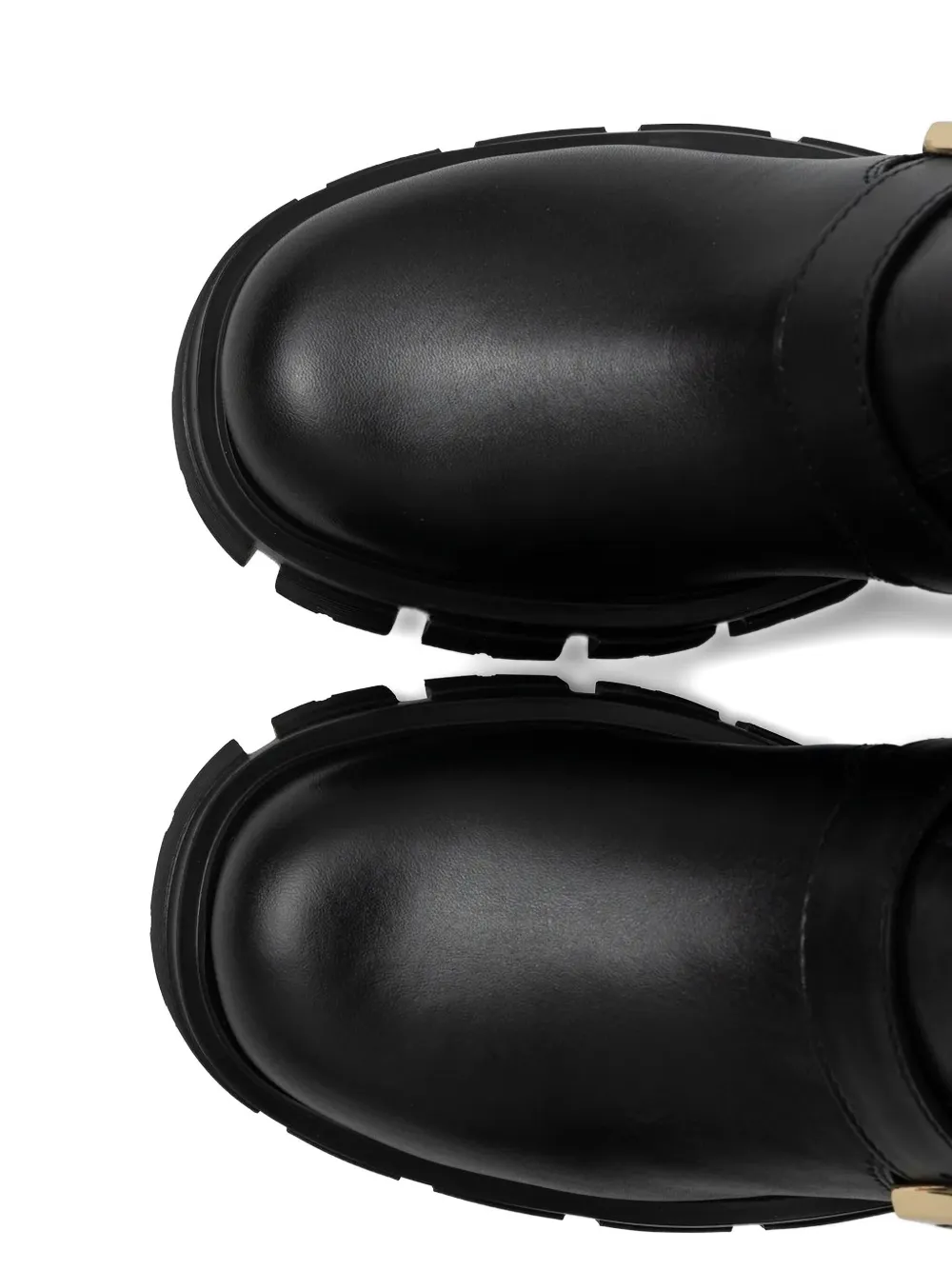 Love Moschino buckle knee-high boots Black