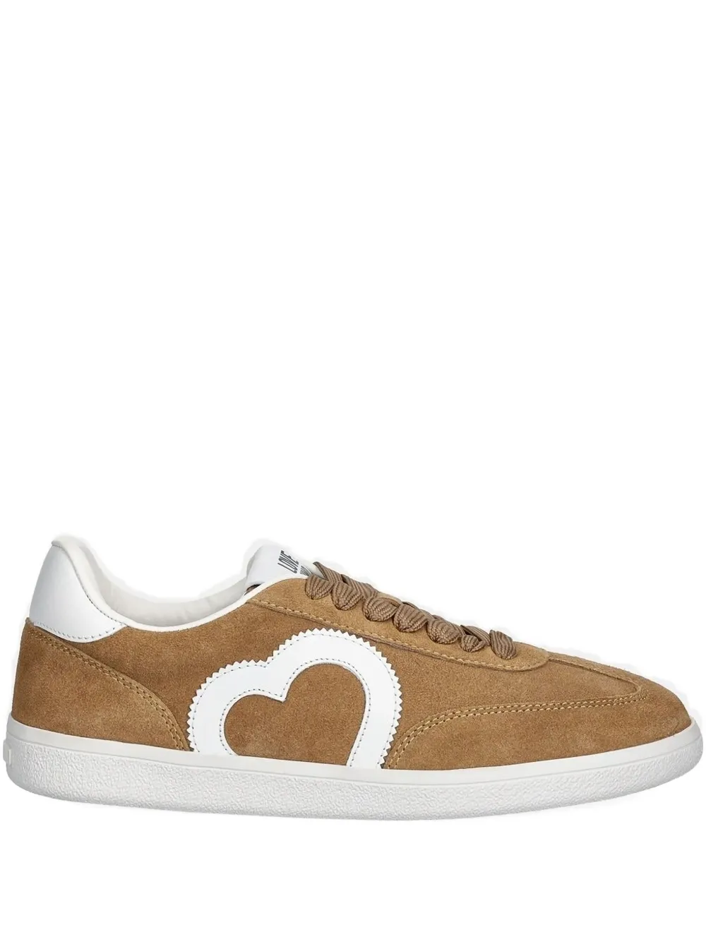 Love Moschino heart suede sneakers Brown