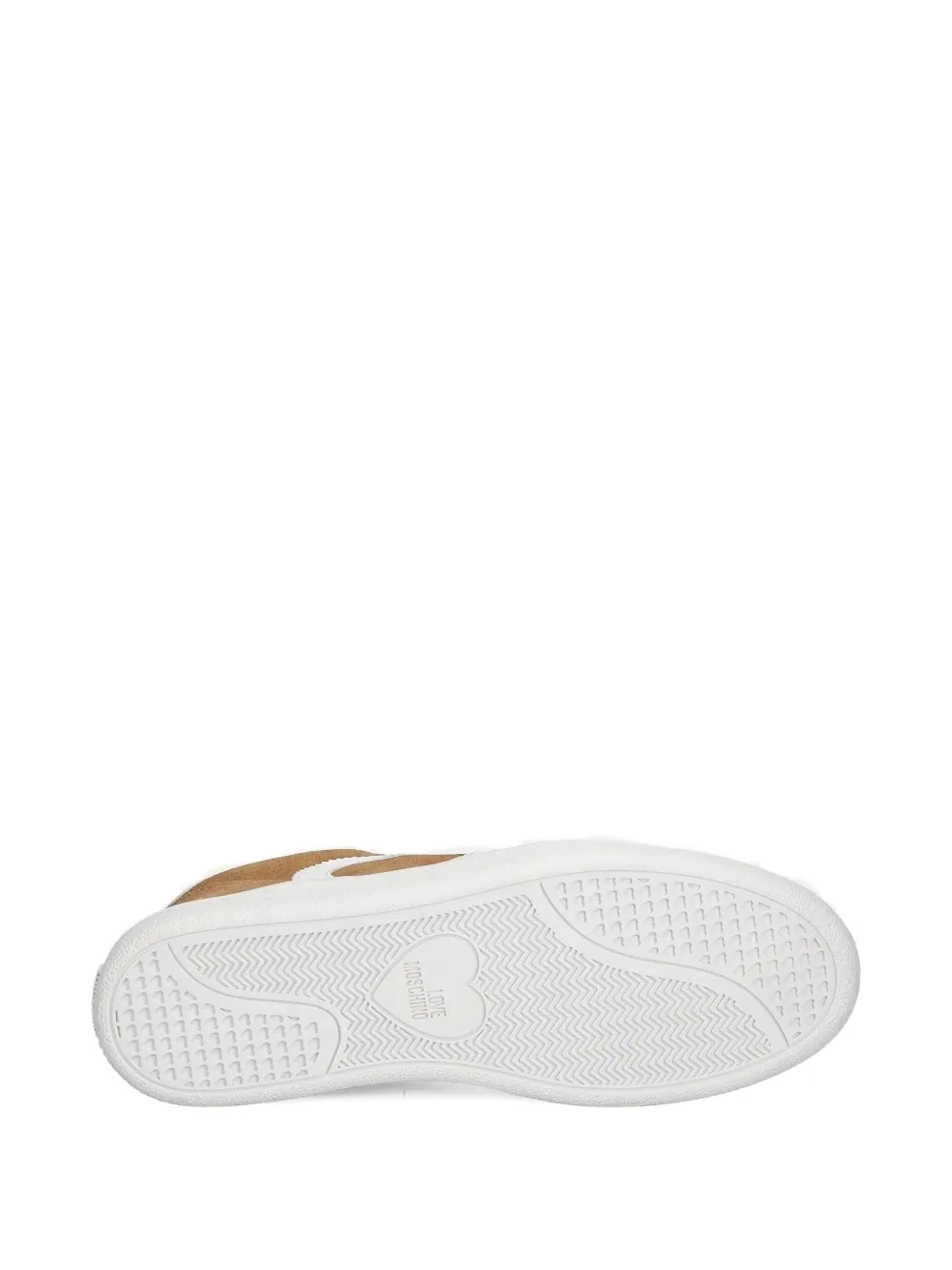 Love Moschino heart suede sneakers Brown