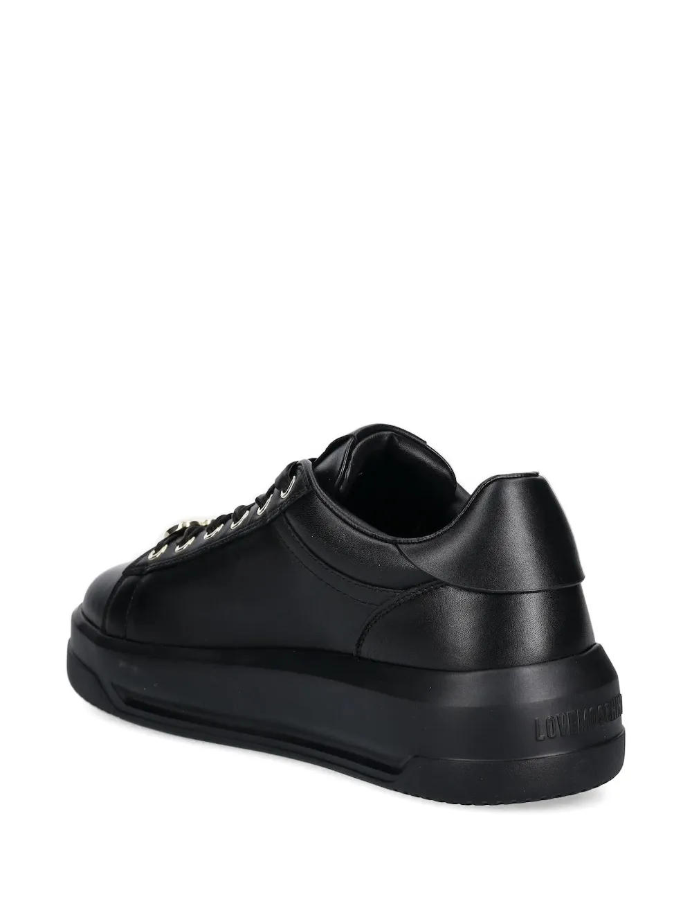 Love Moschino embellished lace-up sneakers Black