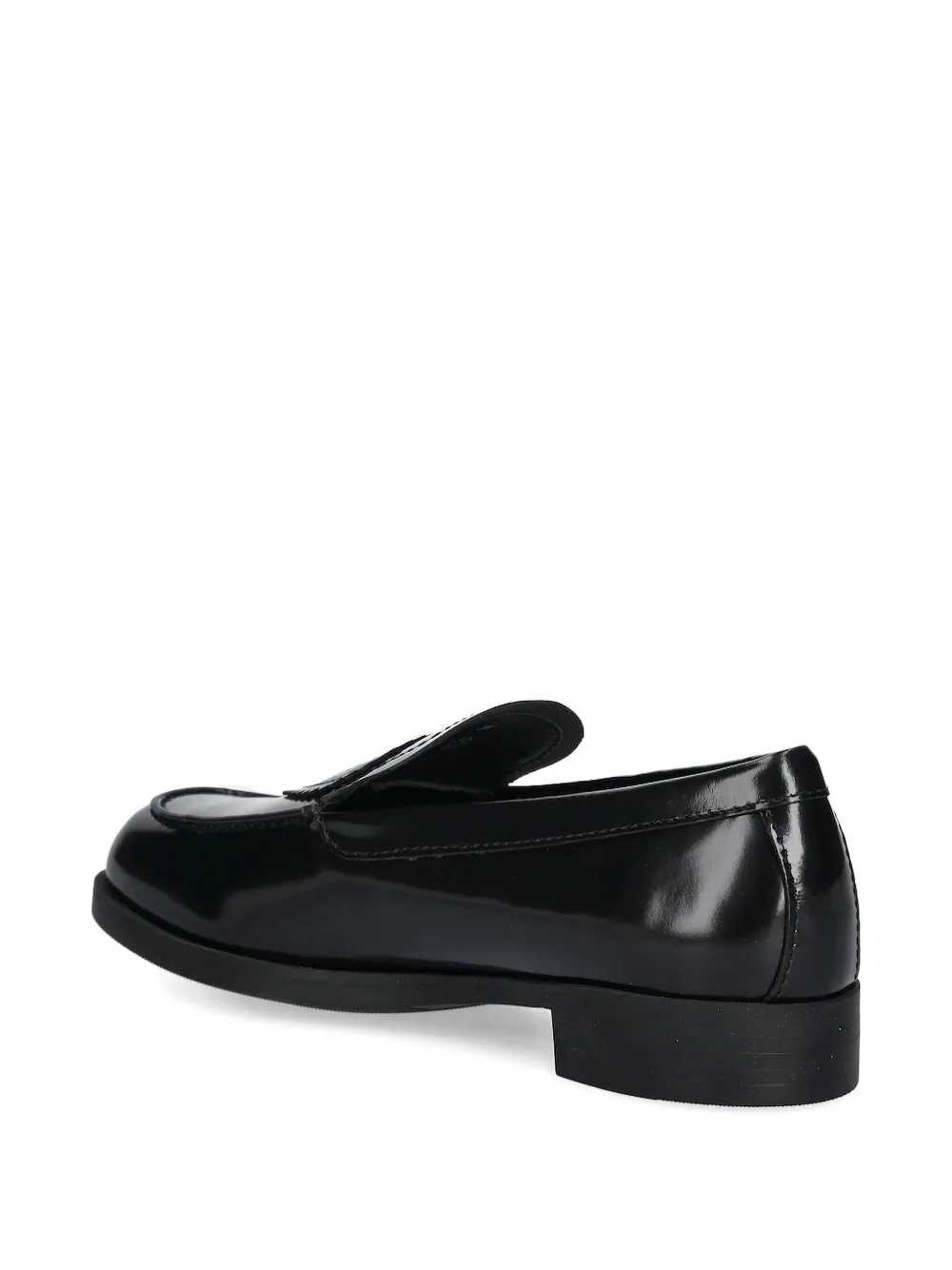 Love Moschino heart logo loafers Black