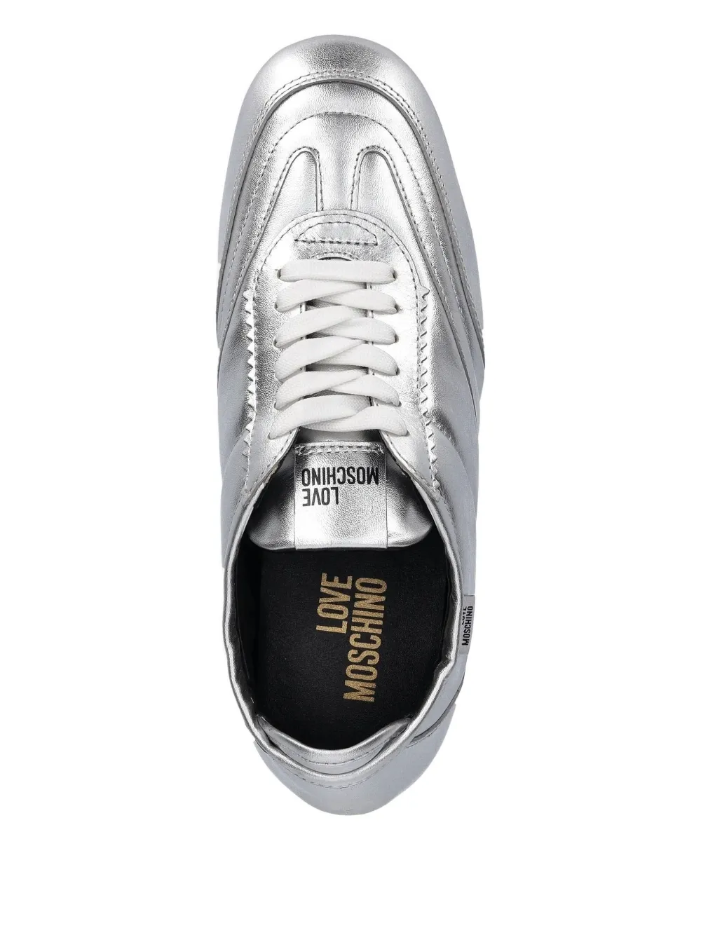 Love Moschino lace-up sneakers Silver