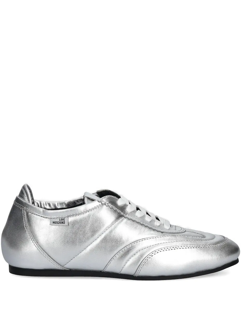 Love Moschino lace-up sneakers Silver