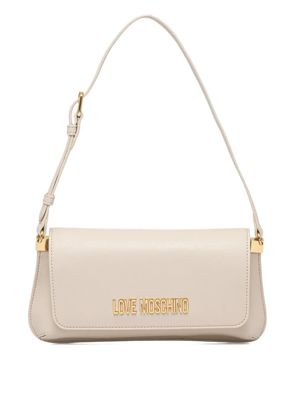 Love Moschino Schoudertas met logoplakkaat Beige