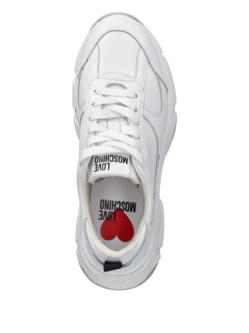 Love Moschino logo lace-up sneakers White