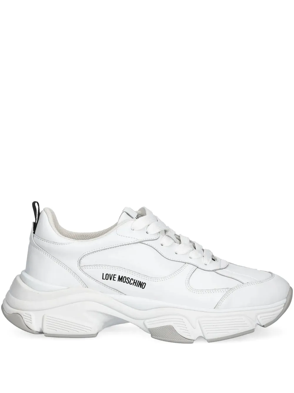 Love Moschino Sneakers met logo Wit