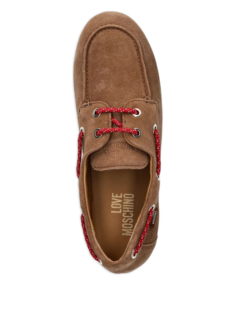 Love Moschino suede loafers Brown