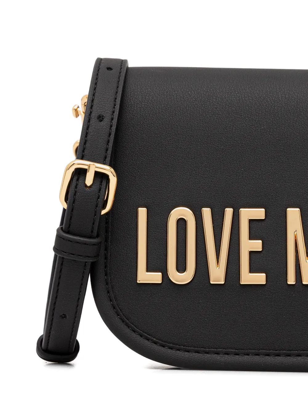Love Moschino Schoudertas met logoplakkaat Zwart