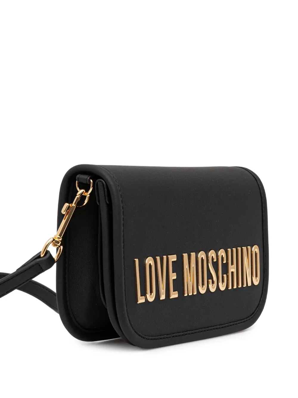 Love Moschino Schoudertas met logoplakkaat Zwart
