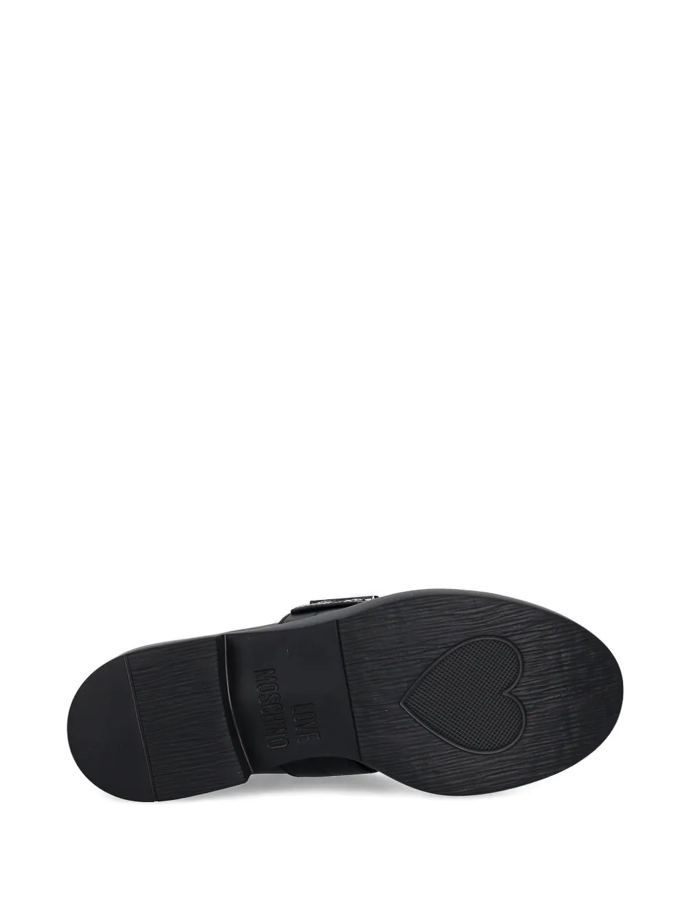 Love Moschino Buckle Loafers In Black