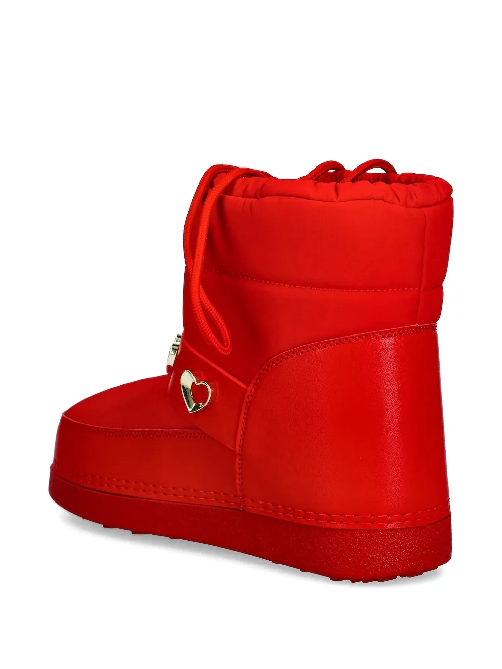 Love Moschino Heart-detail Boots In Red