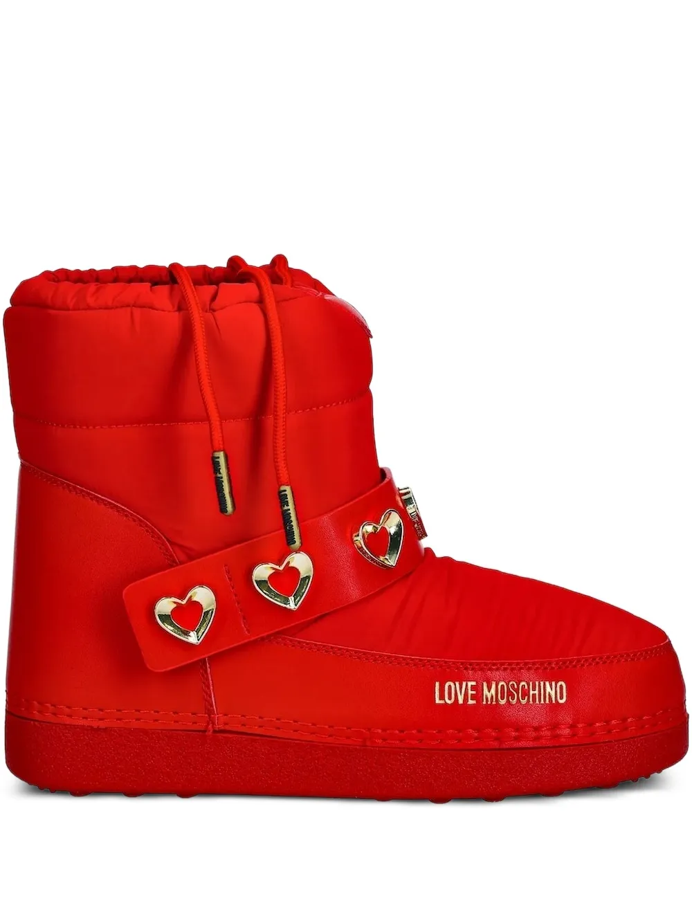 Love Moschino Heart-detail Boots In Red