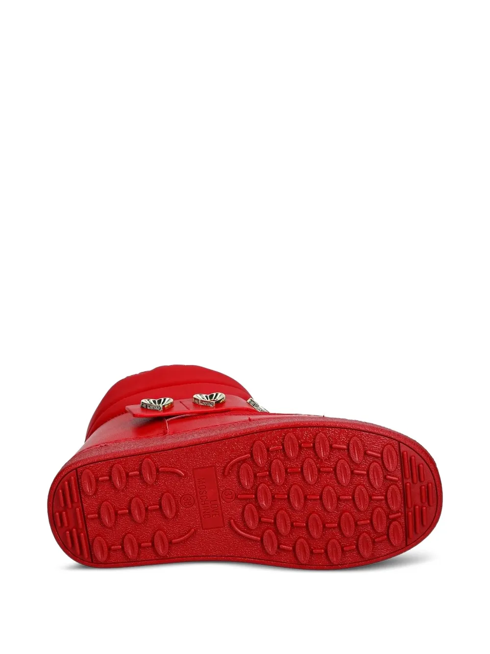 Love Moschino Heart-detail Boots In Red