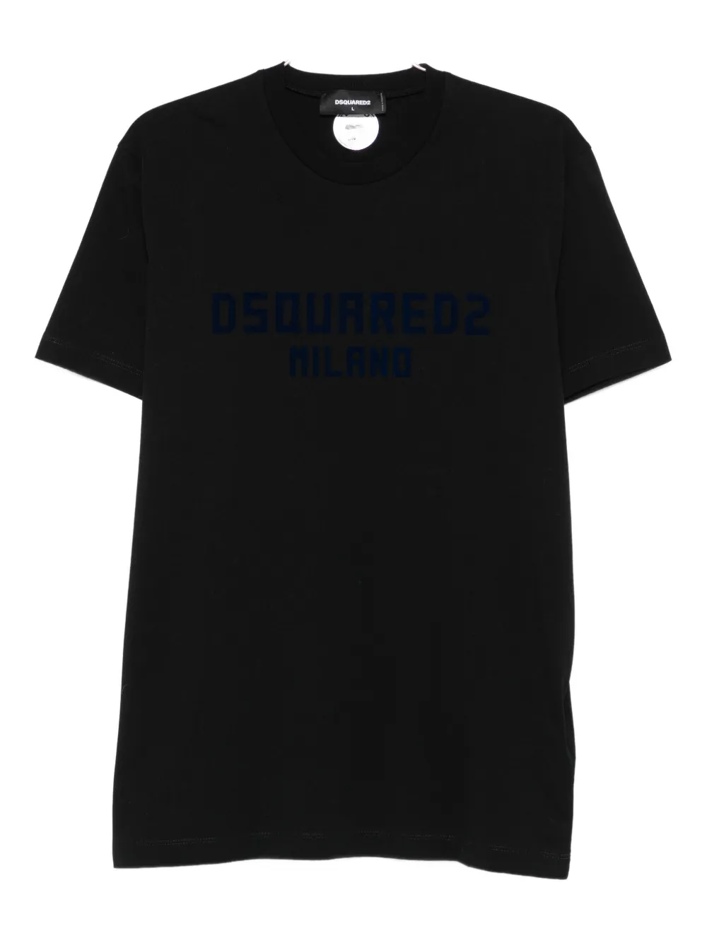 Dsquared2 Regular Fit Crew Neck Short Sleeve Top In Black