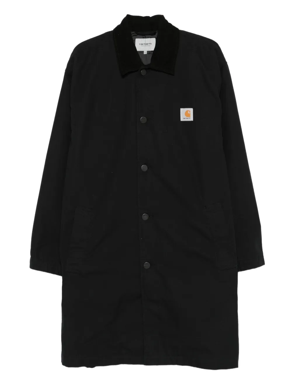 Carhartt WIP Webster jas met knoopsluiting en logopatch Zwart