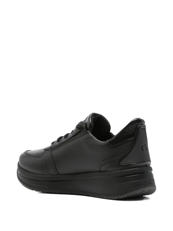 【ありあ】 ARA Leather lace-up Sneakers | Black | FARFETCH
