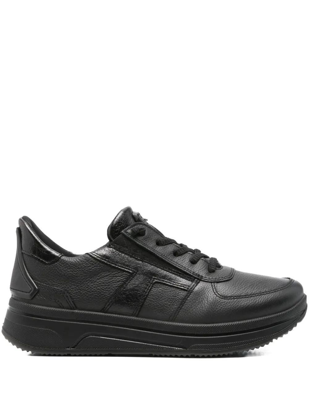 ARA leather lace-up sneakers Black