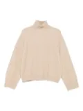 Allude high-neck split-cuff sweater - Neutrals