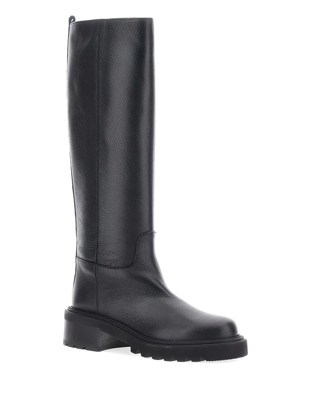 Via Roma 15 leather knee-length boots Black
