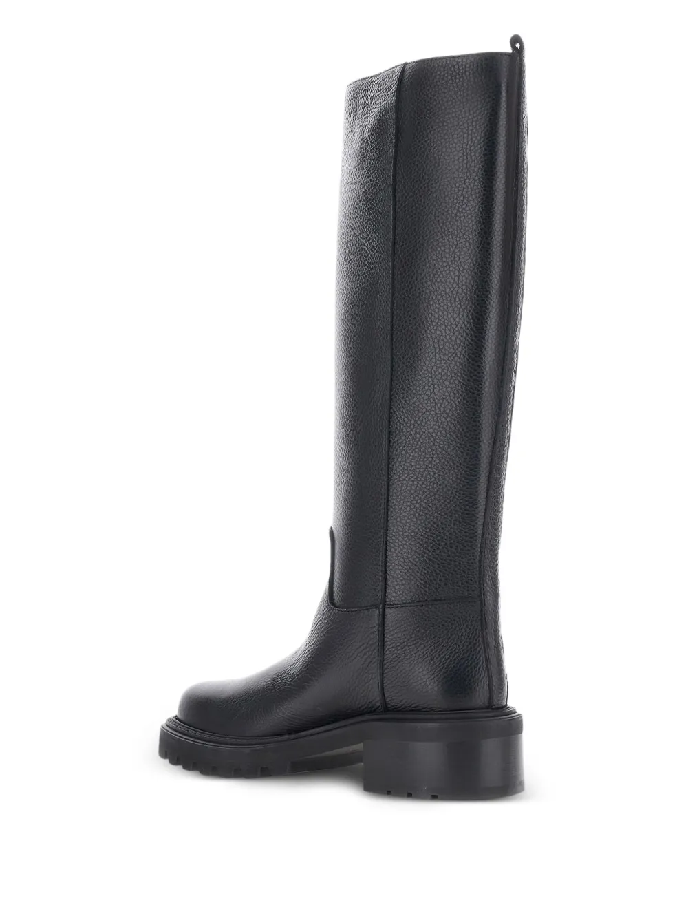 Via Roma 15 leather knee-length boots Black