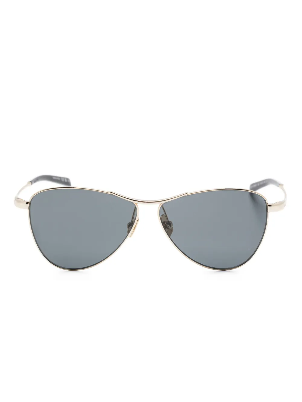 Saint Laurent Eyewear Zonnebril met metalen montuur Goud