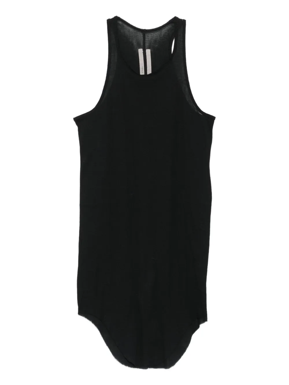 racer-back curved-hem top
