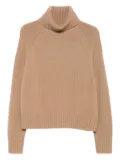 Allude turtleneck raglan-sleeve sweater - Neutrals
