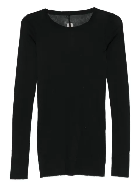 Rick Owens semi-sheer long-sleeve top